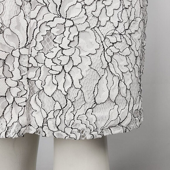 DB Studio David's Bridal White Floral Lace Sheath Dress Size 10 - Picture 11 of 15